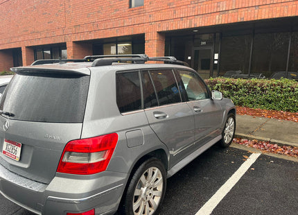 For Mercedes Benz GLK X204 2009-15 Roof Rack Cross Bars Metal Bracket Raised Rail Alu Silver