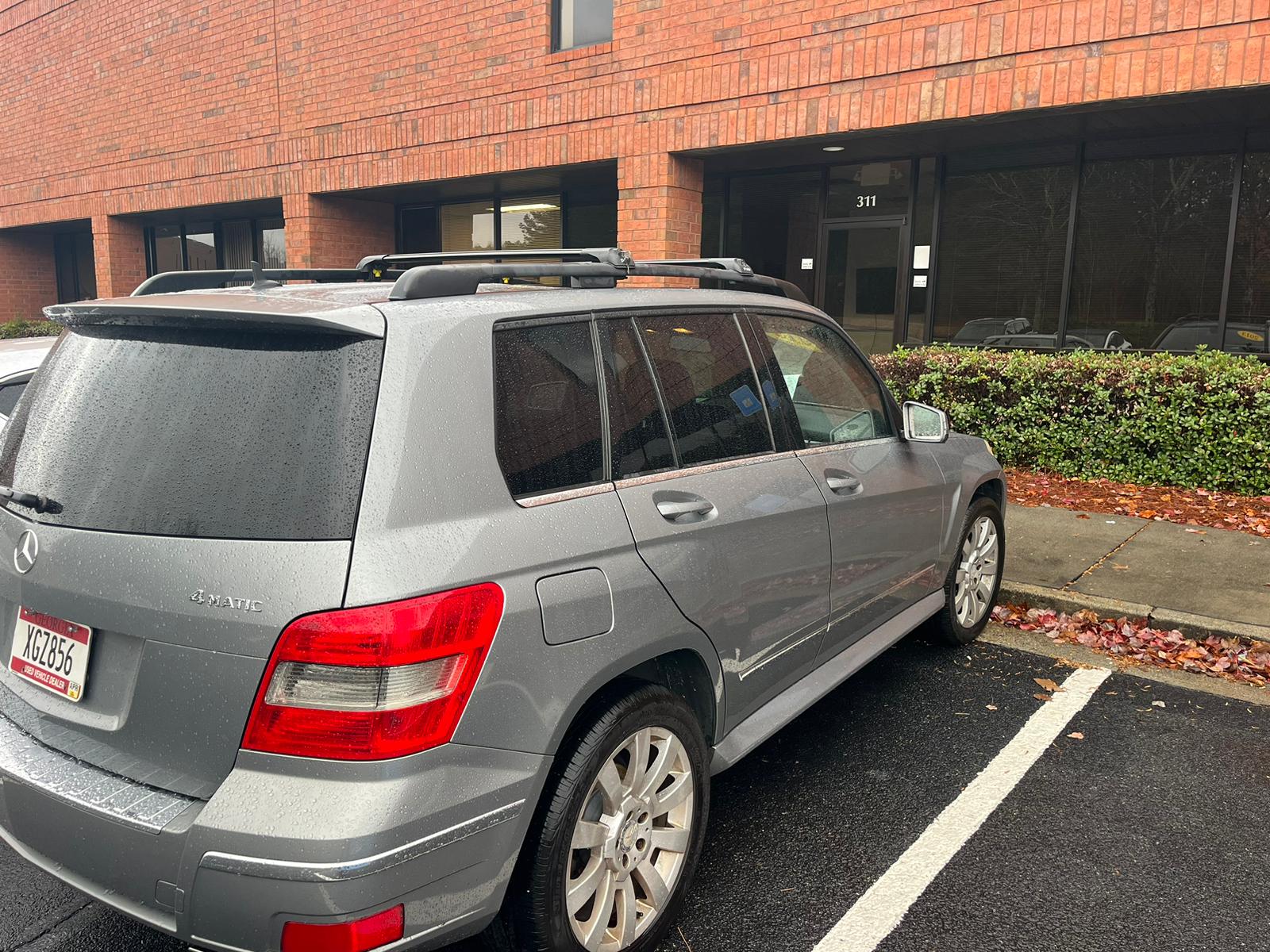 For Mercedes Benz GLK X204 2009-15 Roof Rack Cross Bars Metal Bracket Raised Rail Alu Silver