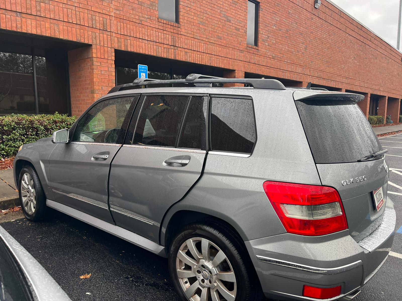 For Mercedes Benz GLK X204 2009-15 Roof Rack Cross Bars Metal Bracket Raised Rail Alu Black