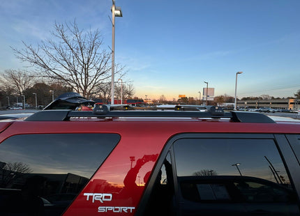 For Toyota 4Runner N280 Roof Rack Cross Bars Raised Rail Alu Black 2010-2024