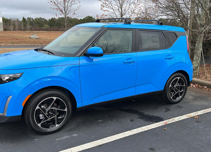 For Kia Soul 2020-Up Roof Rack Cross Bars Fix Point Alu Silver