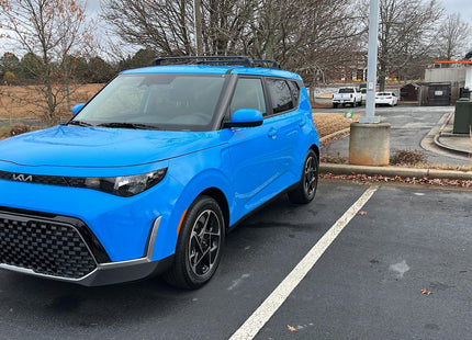 For Kia Soul 2020-Up Roof Rack Cross Bars Fix Point Alu Black