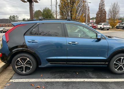 For Kia Niro 2017-Up Roof Rack Cross Bars Flush Rail Alu Black