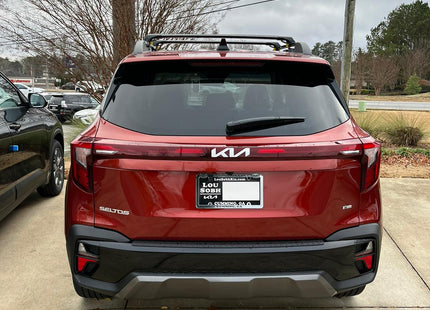 For Kia Seltos X Line 2021-Up Roof Rack Cross Bars Raised Rail Alu Black