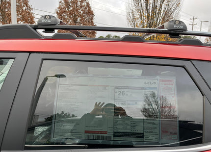 For Kia Seltos X Line 2021-Up Roof Rack Cross Bars Raised Rail Alu Black