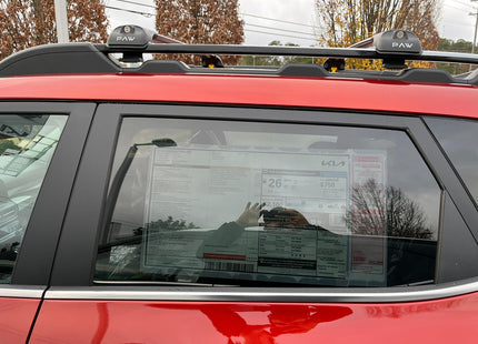 For Kia Seltos X Line 2021-Up Roof Rack Cross Bars Raised Rail Alu Black