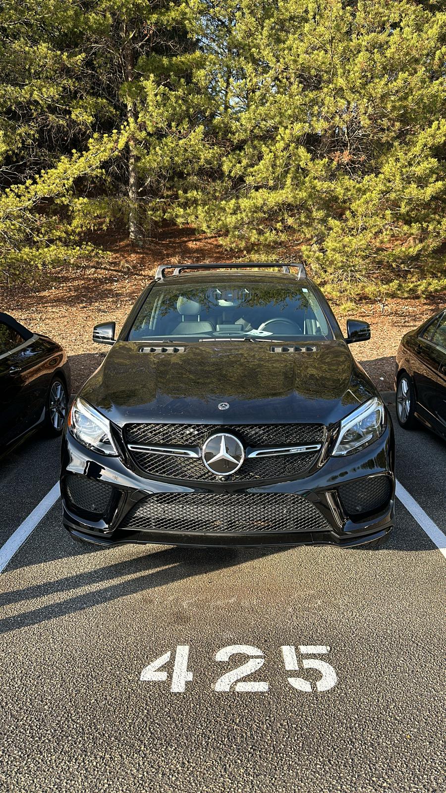 For Mercedes Benz GLE Coupe 2015-Up Roof Rack Cross Bars Fix Point Alu Black