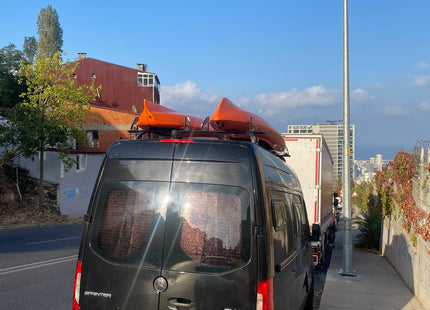 H1 Ladder Roof Rack For 2018- On Sprinter Low Roof (144 WB) Roof Rack Silver