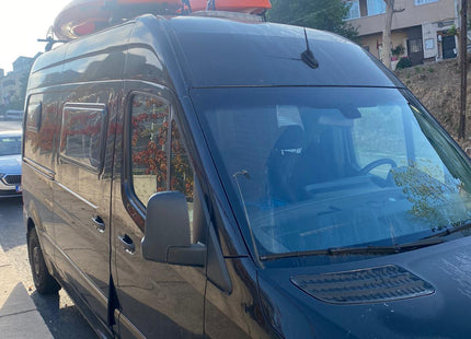 H1 Ladder Roof Rack For 2018- On Sprinter Low Roof (144 WB) Roof Rack Black