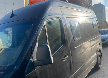 H1 Ladder Roof Rack For 2018- On Sprinter Low Roof (144 WB) Roof Rack Silver