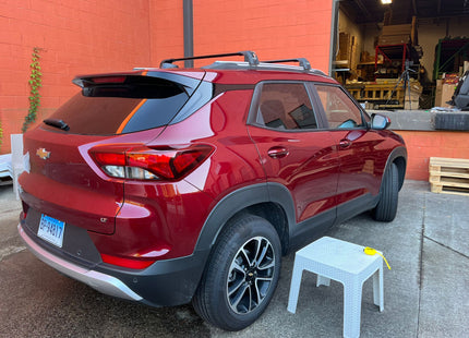 For Chevrolet Trailblazer Roof Rack Cross Bars Metal Bracket Flush Rail Alu 2021-Up Silver