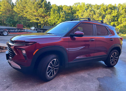 For Chevrolet Trailblazer Roof Rack Cross Bars Metal Bracket Flush Rail Alu 2021- Up Black