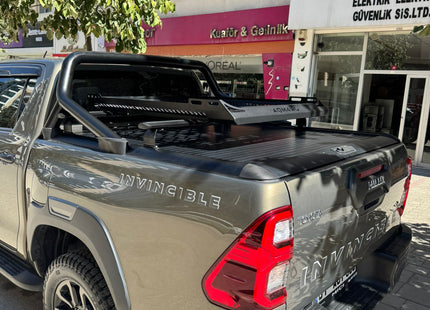 For Toyota Hilux 2015-2025 Bed Rack Cross Bar Roof Rack Alu Black