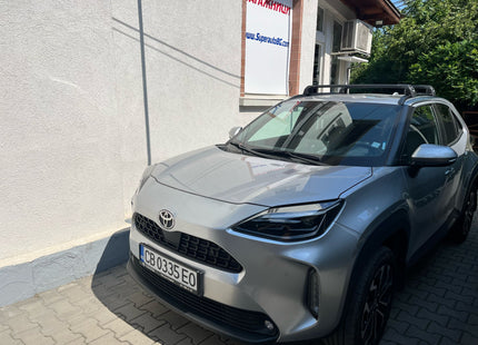 For Toyota Yaris Cross 2024- Up Roof Rack Cross Bars Flush Rail Alu Silver