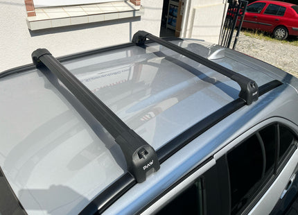 For Toyota Yaris Cross 2024- Up Roof Rack Cross Bars Flush Rail Alu Black