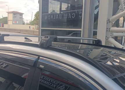 For Hyundai Kona EVA (2023-2025) Roof Rack Cross Bars Flush Rail, Silver