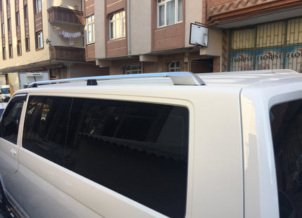For Volkswagen Transporter T6 2015-2024 LWB Roof Side Rail and Roof Rack Cross Bar Silver