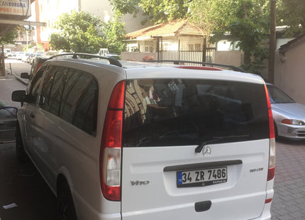 For Mercedes Vito 2003-15 Roof Side Rails Ultimate Style Alu Black