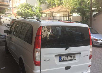 For Mercedes Vito W639 Roof Side Rails Alu MWB 2003-2014 Silver