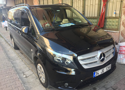 For Mercedes Vito 2015-Up Roof Side Rails Ultimate Style Alu Black