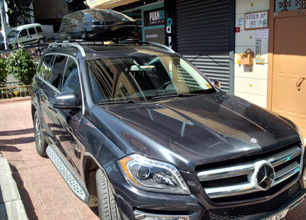 For Mercedes GLS/GL (X166) 2012-19 Roof Rack Cross Bars Raised Rail Alu Silver