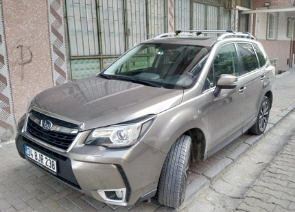 For Subaru Forester 2013-18 Roof Rack Cross Bars Metal Bracket Raised Rail Alu Silver