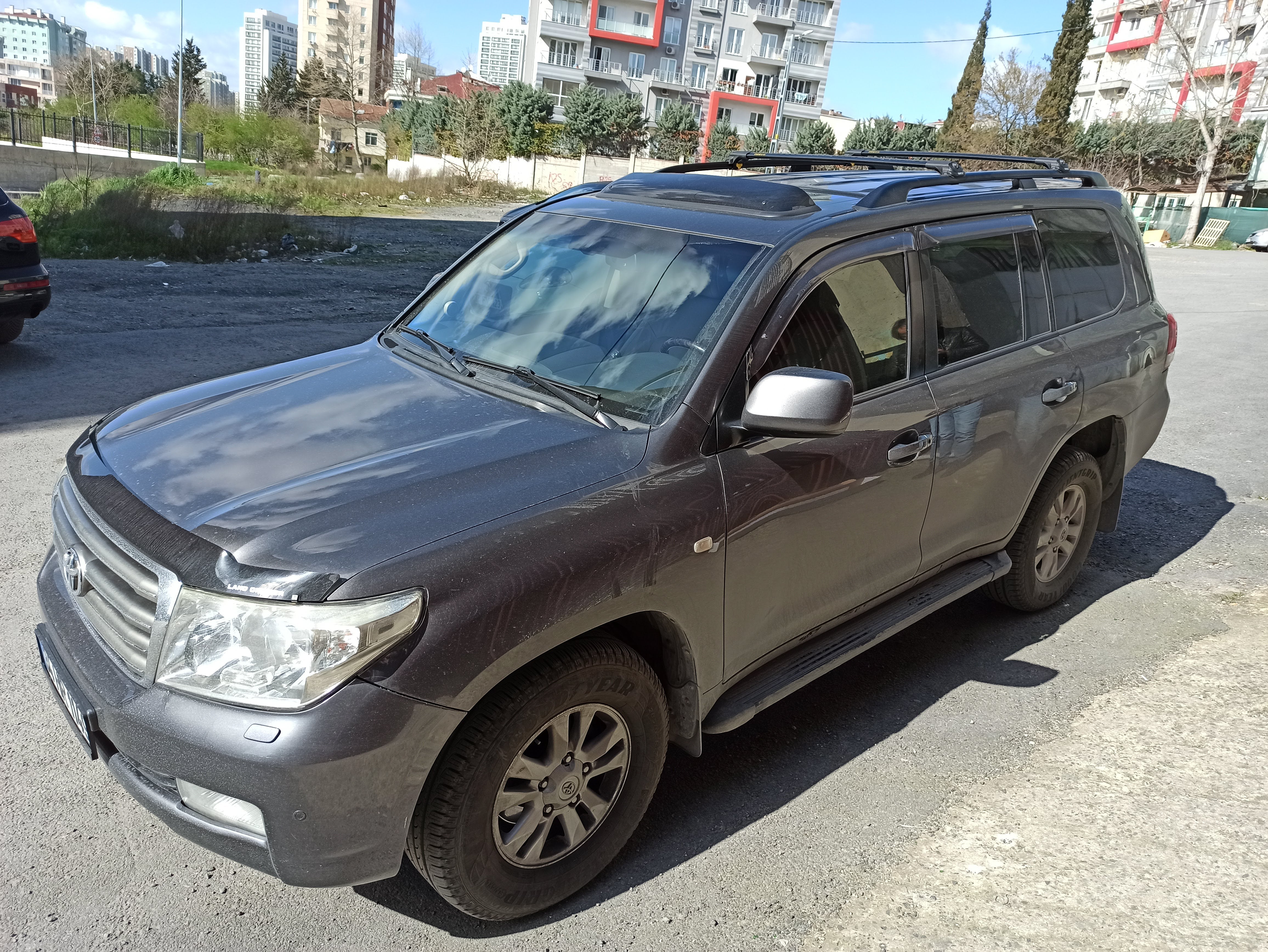 For Toyota Land Cruiser J200 Roof Rack Cross Bars Raised Rail 2008-2021 Silver