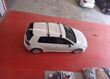 For Volkswagen E-Golf 2014-2020 Roof Rack Cross Bar Normal Roof Alu Black