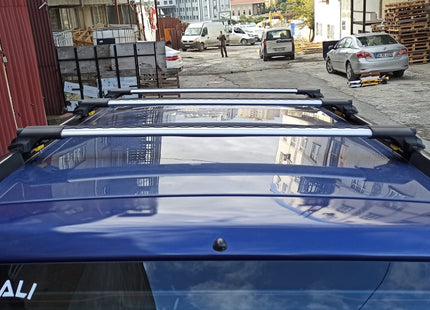 For Subaru Forester SG 2003-07 Roof Rack Cross Bars Metal Bracket Flush Rail Alu Black