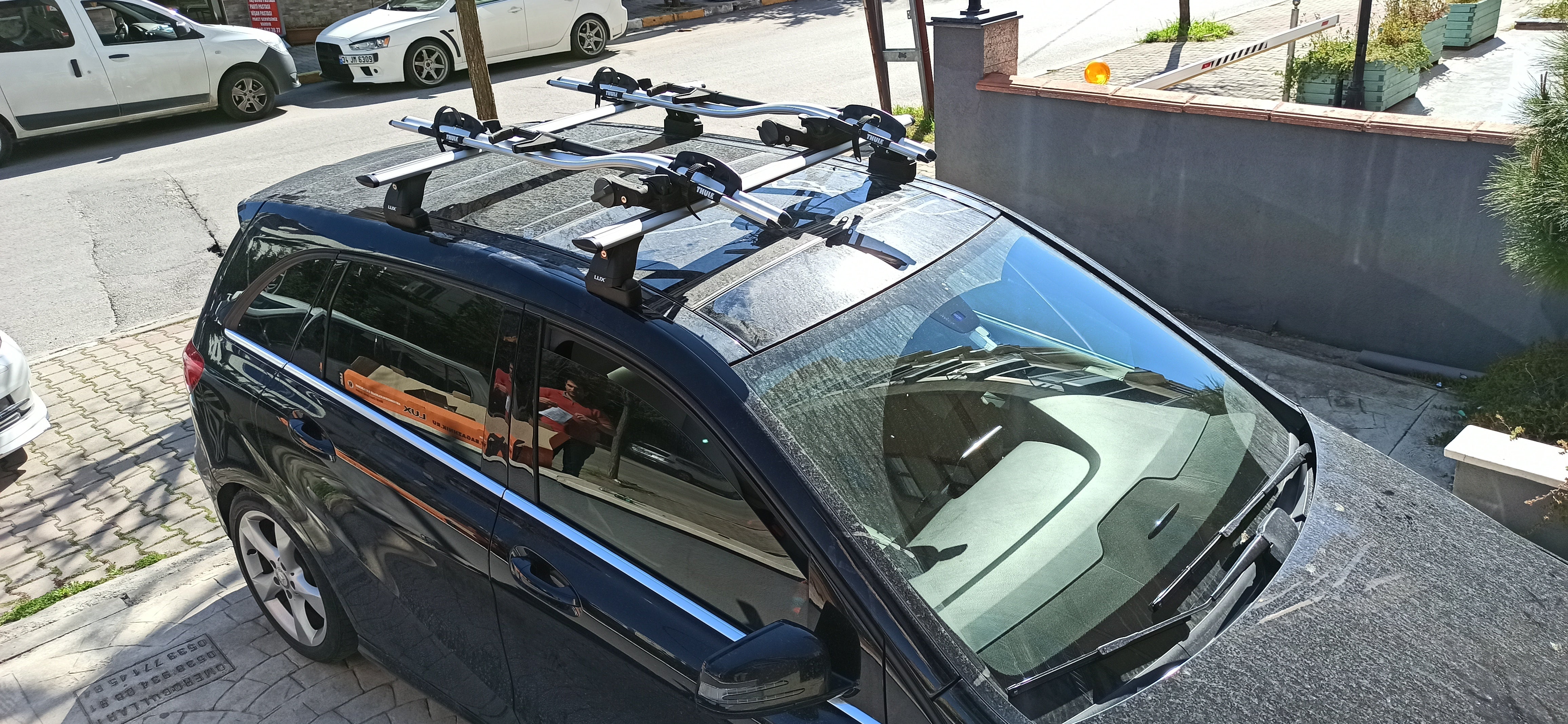 For Mercedes Benz B W247 2018-Up Roof Rack Cross Bars Fix Point Alu Black