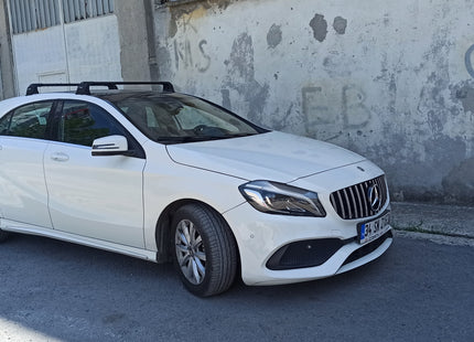For Mercedes Benz A HB W177 2018-Up Roof Rack Cross Bars Fix Point Alu Silver