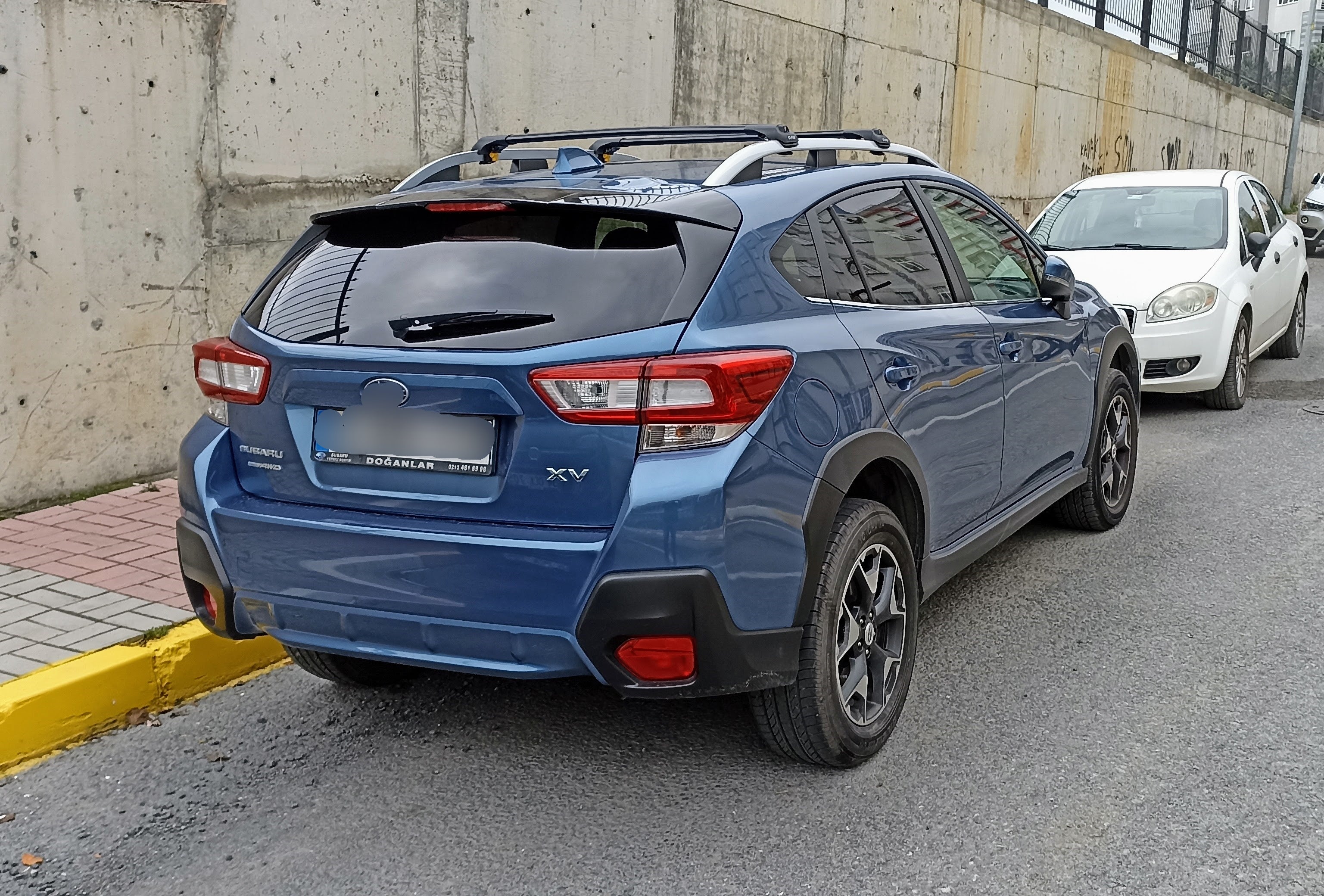 For Subaru XV 2012-17 Roof Rack Cross Bars Metal Bracket Raised Rail Alu Silver