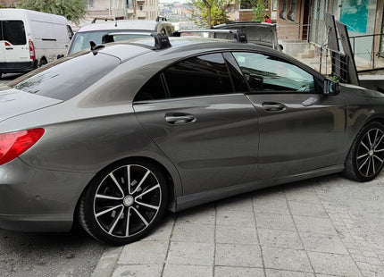 For Mercedes CLA C117 2014-2020 Roof Rack Cross Bars Fix Point Alu Black