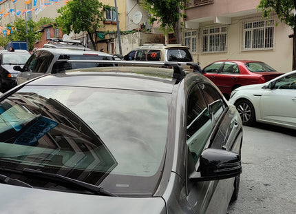 For Mercedes CLA C117 2014-2020 Roof Rack Cross Bars Fix Point Alu Black