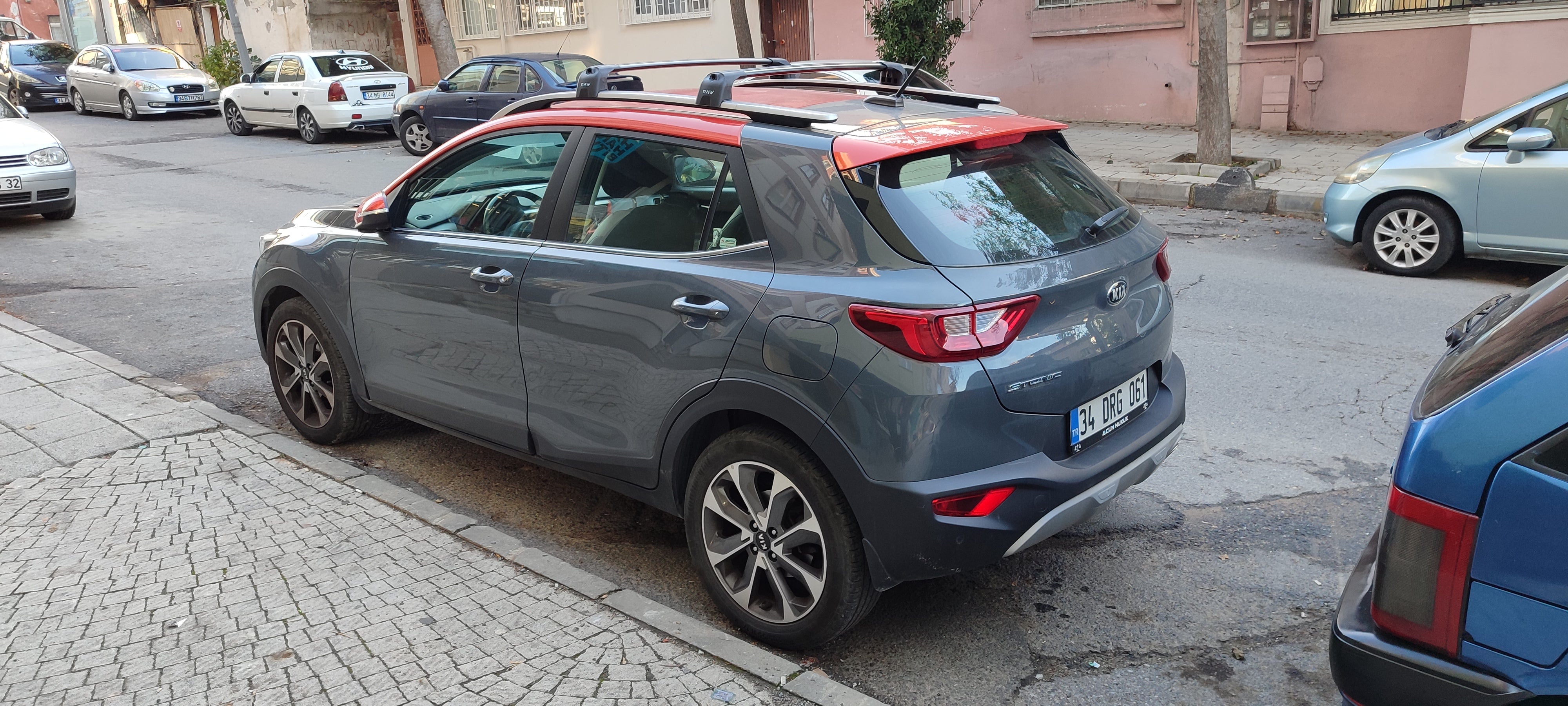 For KIA Stonic OY 2018-Up Roof Rack Cross Bars Raised Rail Alu Silver