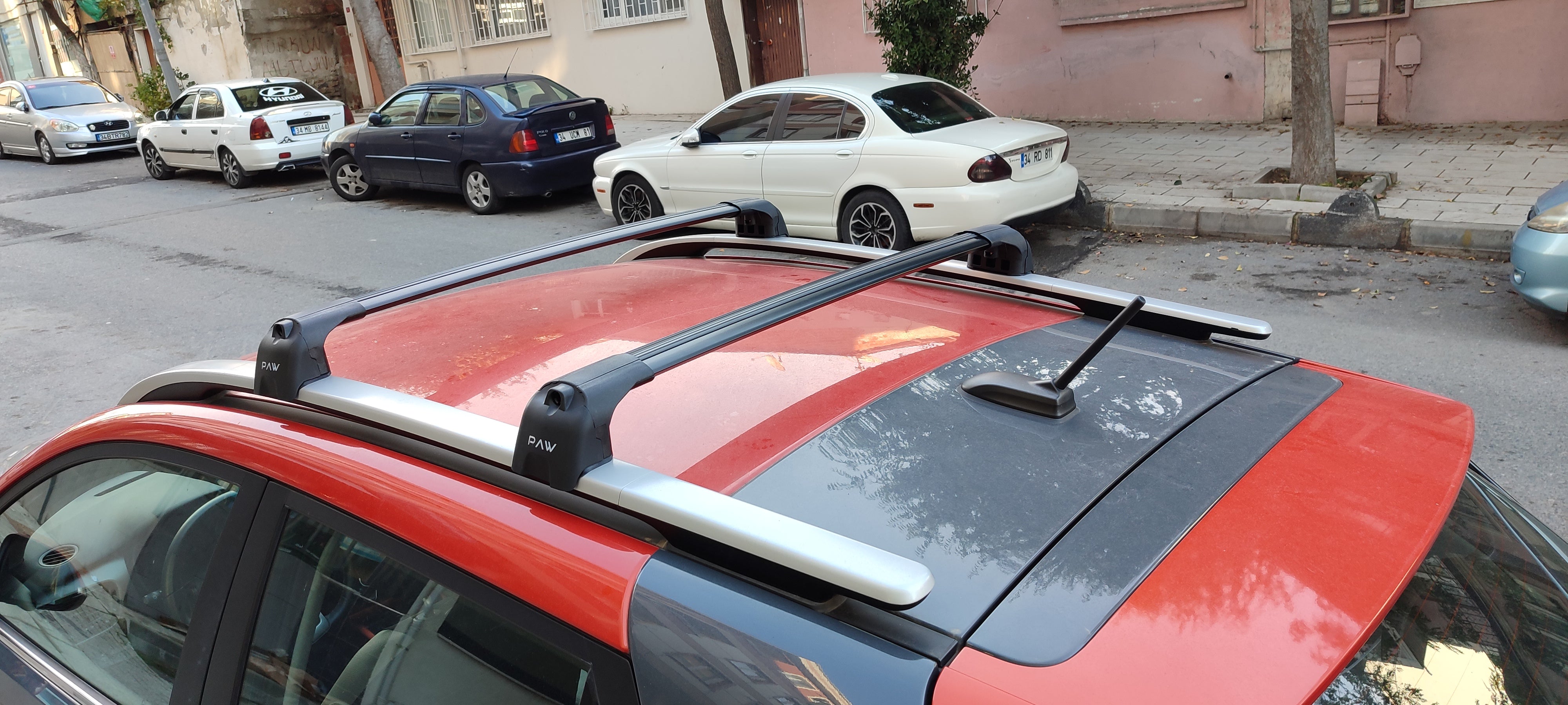 For KIA Stonic OY 2018-Up Roof Rack Cross Bars Raised Rail Alu Black