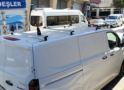 For Ford Transit Custom Roof Racks Cross Bars Carrier Alu 2023- Up 3 Qty Silver