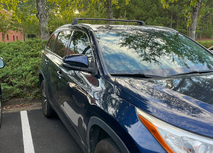 For Toyota Highlander 2014-19 Roof Rack Cross Bars Metal Bracket Flush Rail Alu  Black