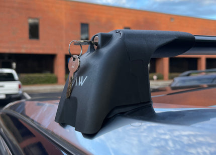 For Toyota Highlander 2014-19 Roof Rack Cross Bars Metal Bracket Flush Rail Alu  Black