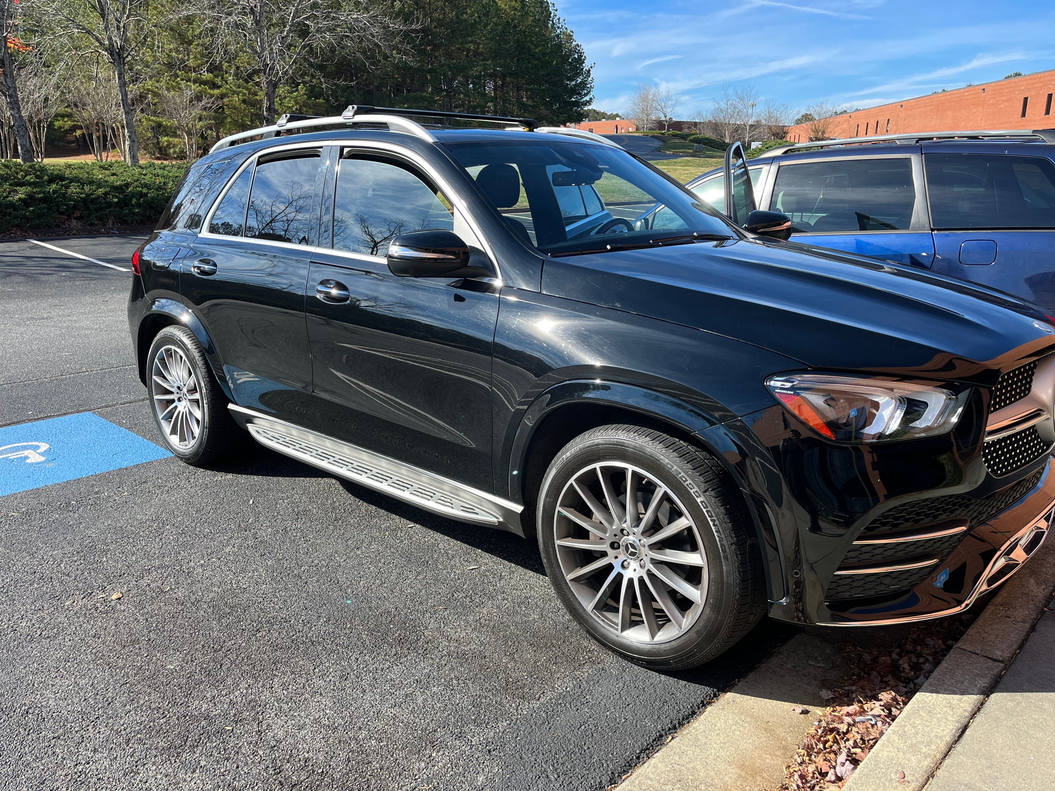 For Mercedes GLE (W167)(V167) 2019-Up Roof Rack Cross Bars Raised Rail Alu Silver