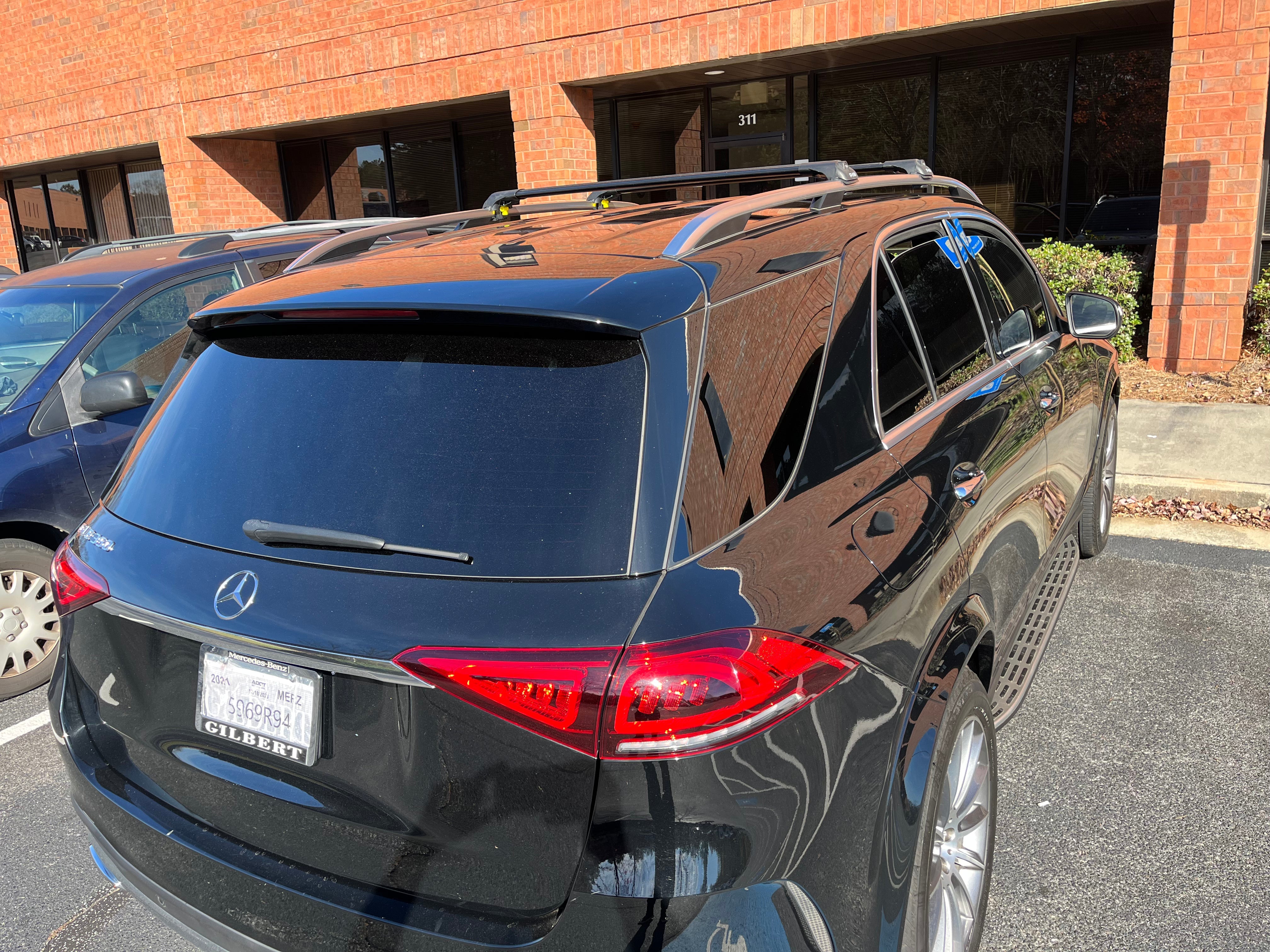 For Mercedes GLE (W167)(V167) 2019-Up Roof Rack Cross Bars Raised Rail Alu Silver