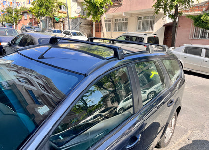 For Ford Focus Estate (2005-2011) Roof Rack Cross Bars T-Slot Black
