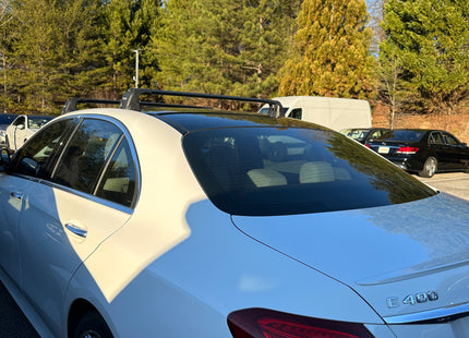 For Mercedes E Sedan W213 2017-2023 Roof Rack Cross Bars Metal Fix Point Alu Silver