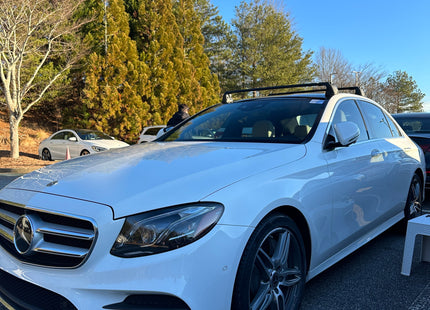 For Mercedes E Sedan W213 Roof Rack Cross Bars Fix Point Alu 2017-2023 Black