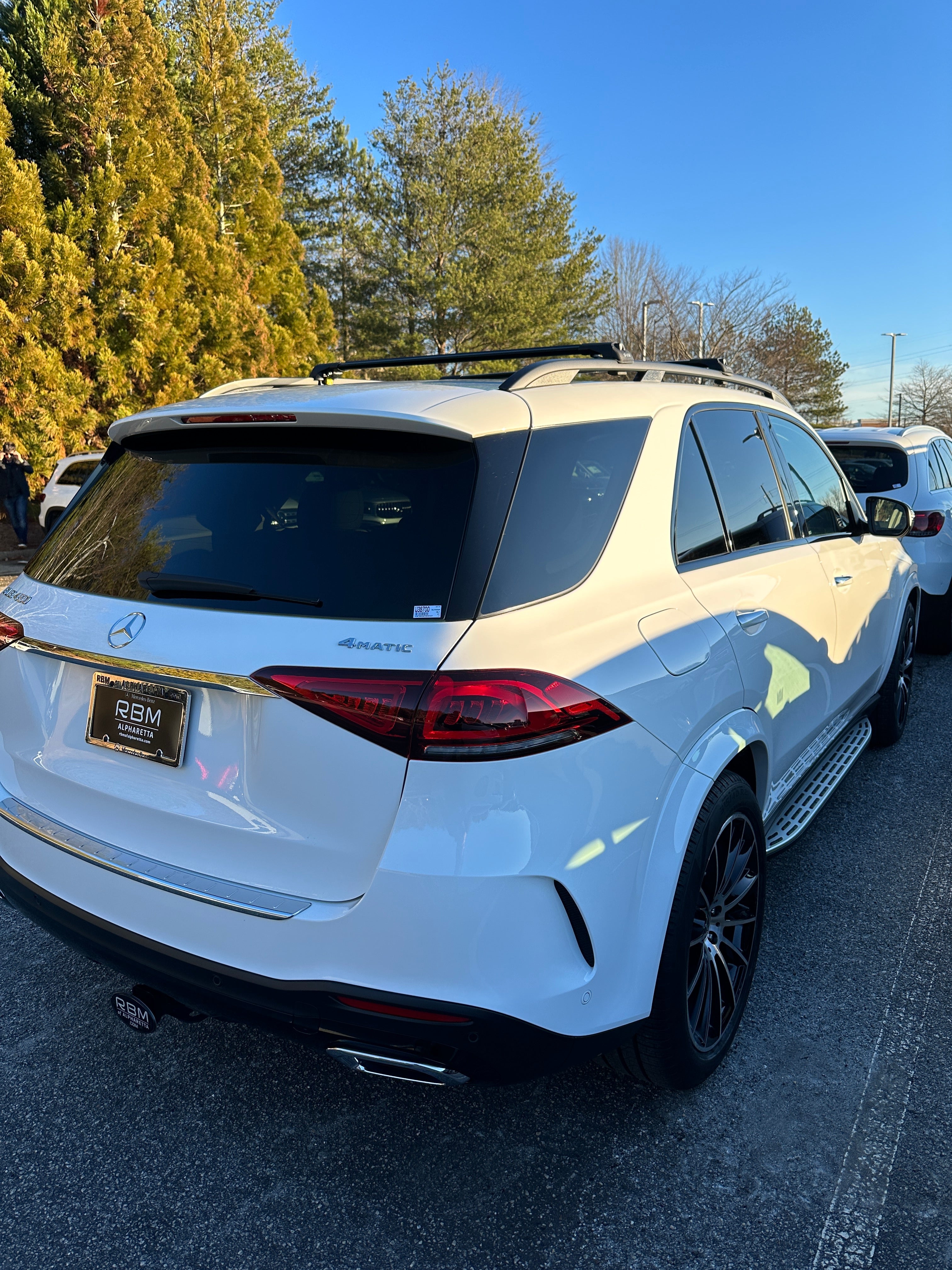 For Mercedes GLE/MLE (W166) 2011-19 Roof Rack Cross Bars Raised Rail Alu Silver