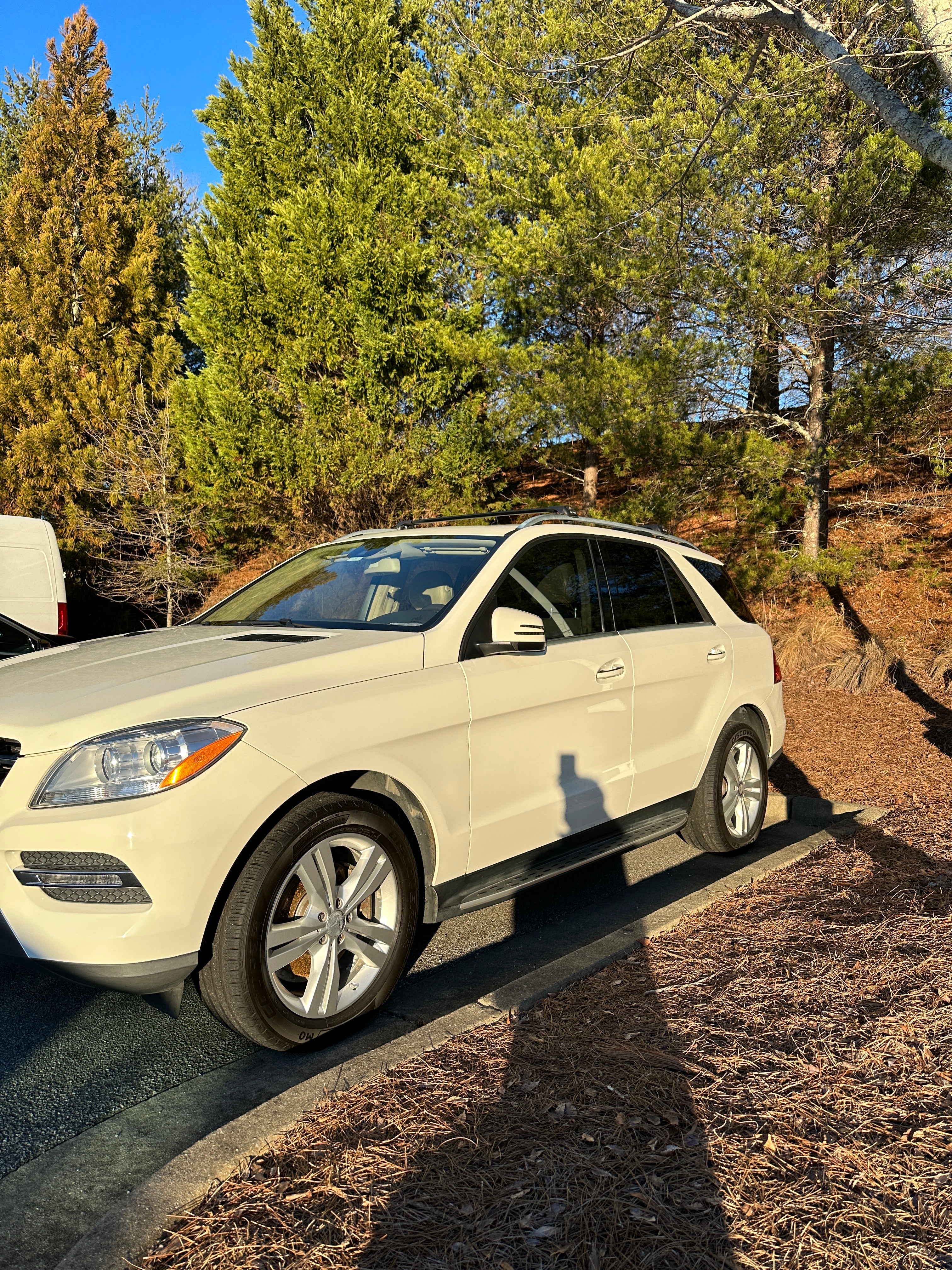 For Mercedes GLE/MLE (W166) 2011-19 Roof Rack Cross Bars Raised Rail Alu Silver