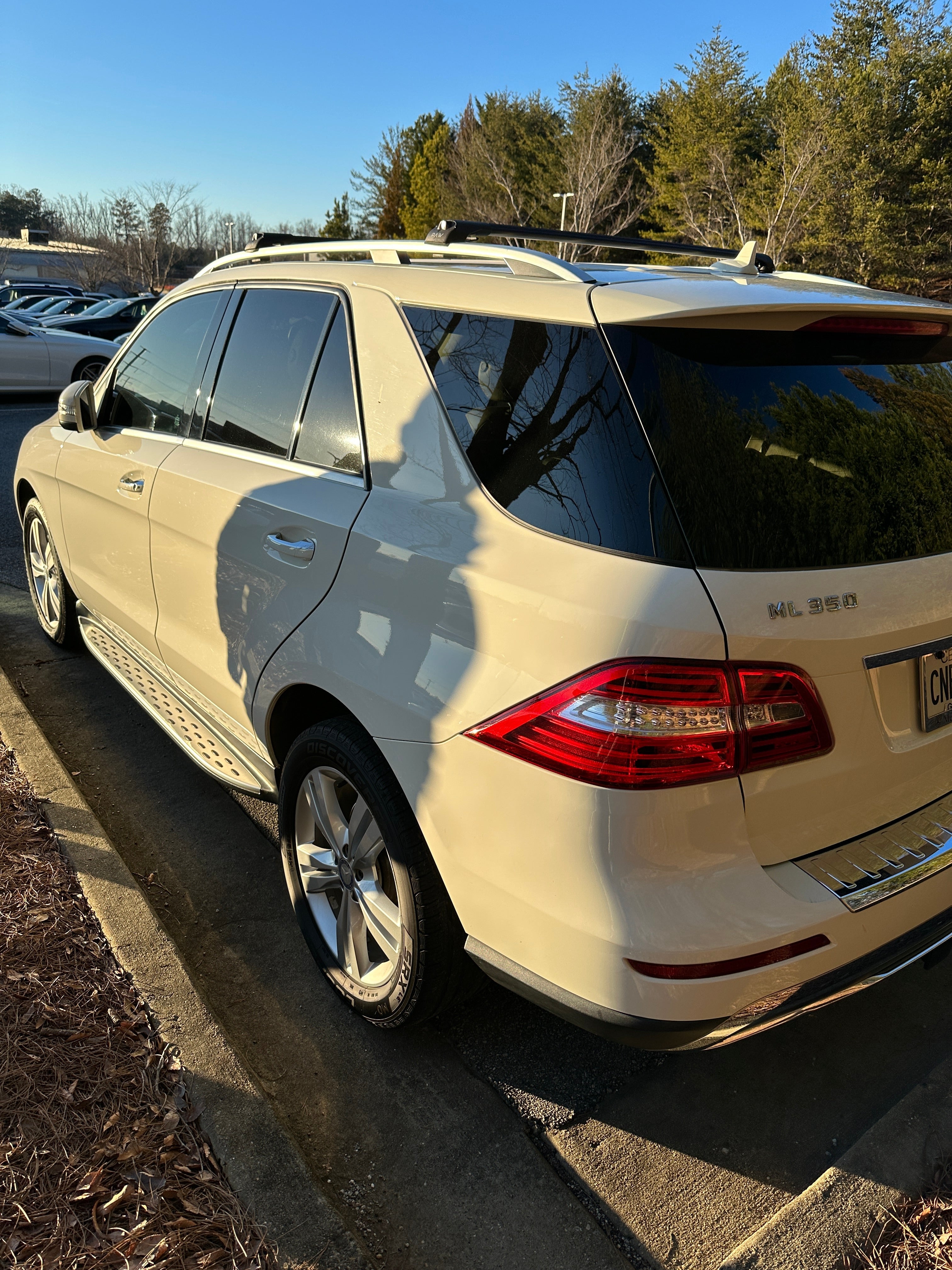 For Mercedes GLE/MLE (W166) 2011-19 Roof Rack Cross Bars Raised Rail Alu Silver