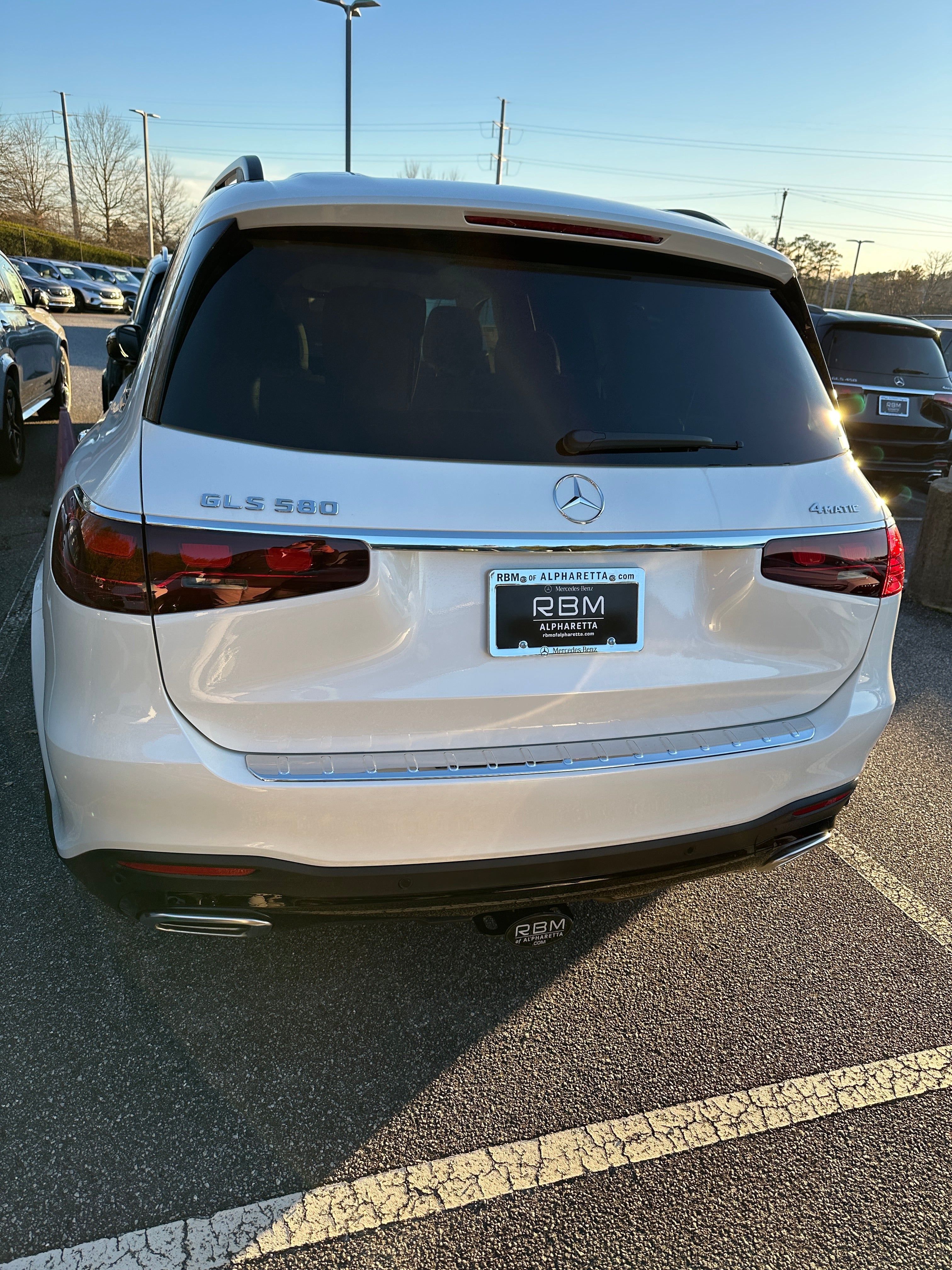 For Mercedes Benz GLS (X167) 2019-Up Roof Rack Cross Bars Raised Rail Alu Silver