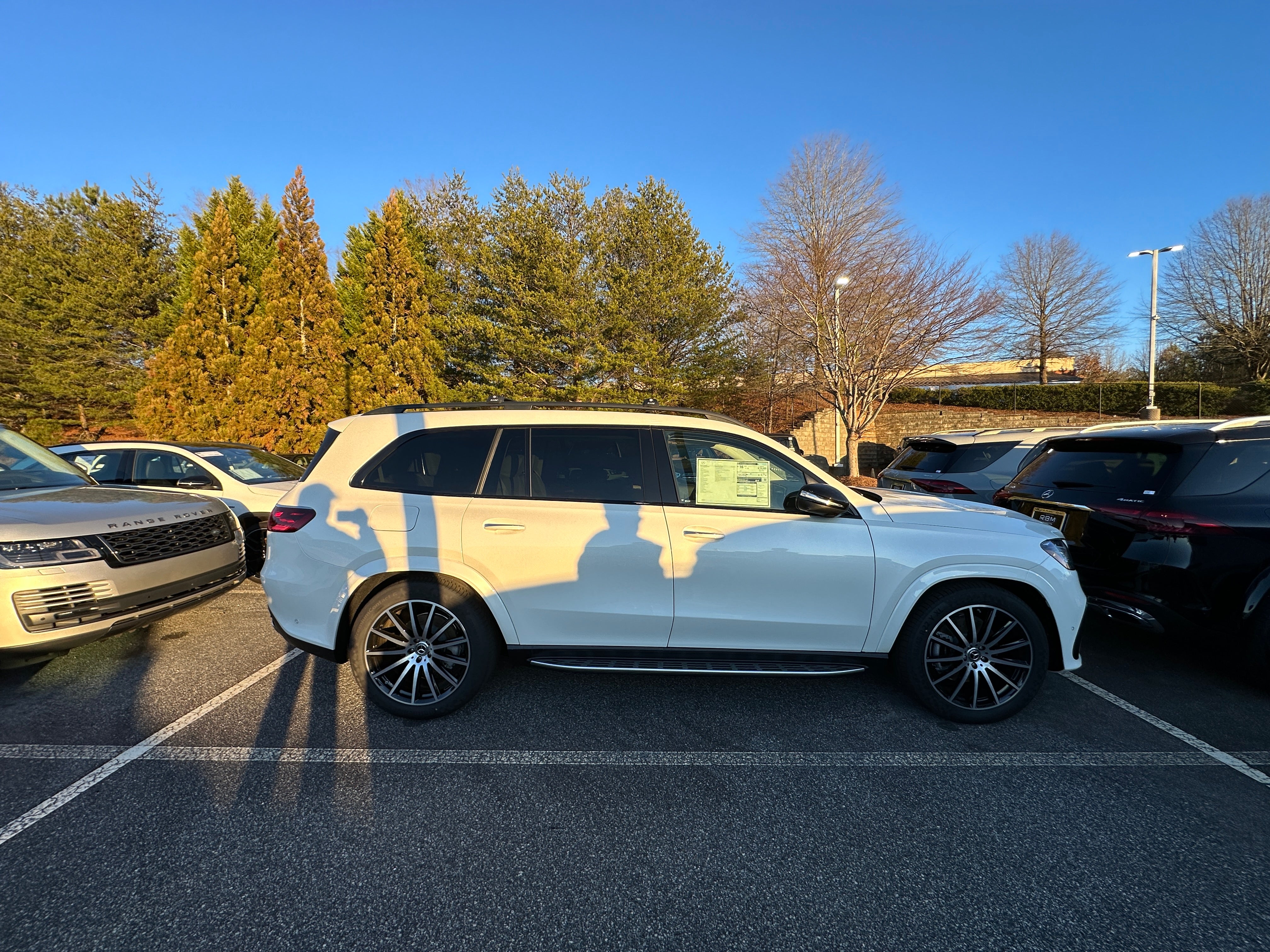 For Mercedes Benz GLS (X167) 2019-Up Roof Rack Cross Bars Raised Rail Alu Black