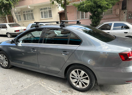 For Volkswagen Jetta Roof Rack Cross Bar Normal Roof Alu 2005-2011 Silver